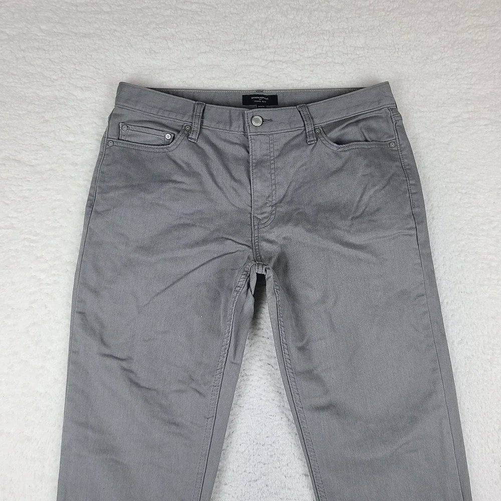 Banana Republic Pants Mens 34x36 Gray Travel Slim Chino Khakis